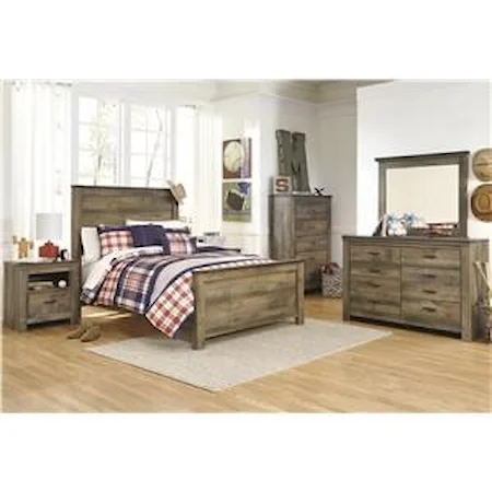 Queen Panel Bed Headboard, Nightstand and Chest Package